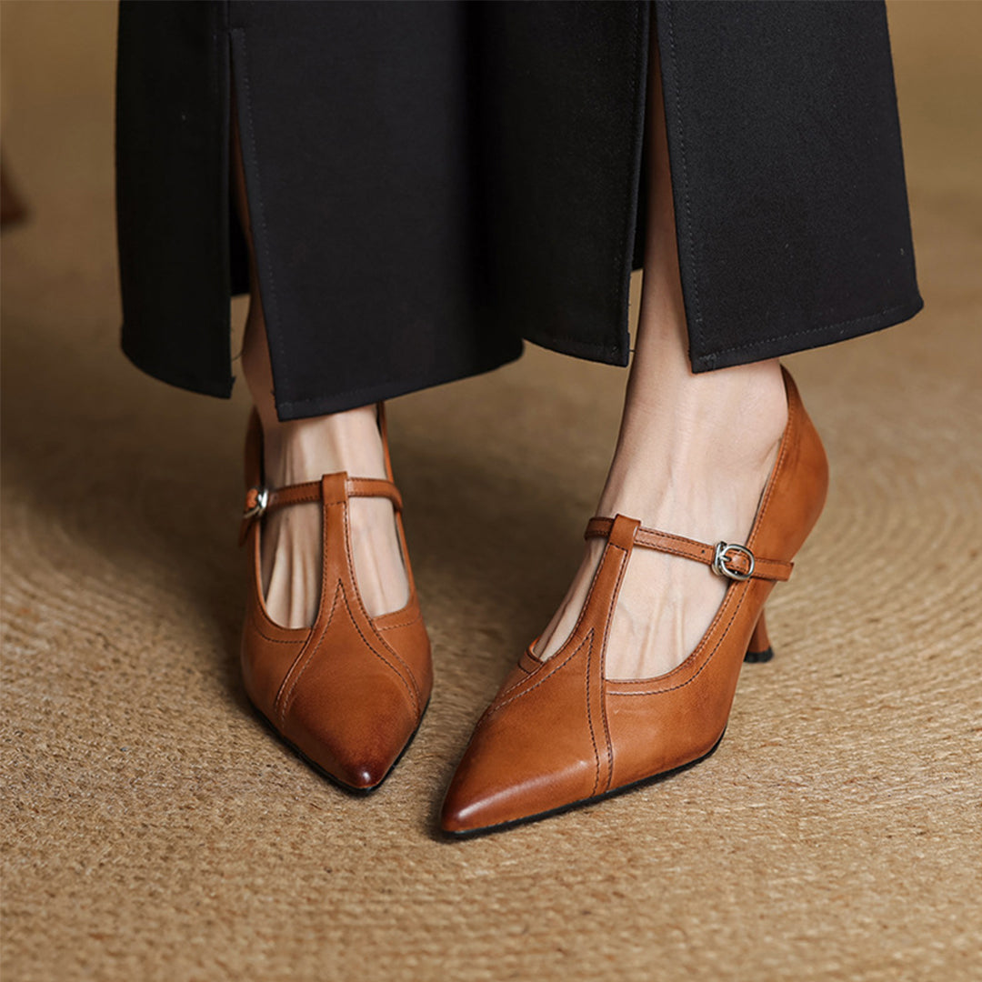 Mirella Genuine Leather Heels
