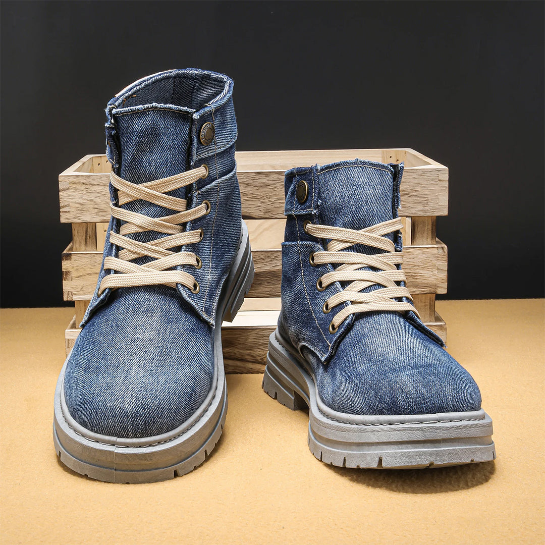 Midtown Grit Denim Boots