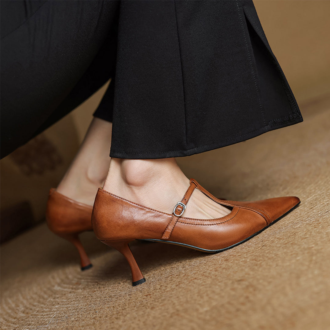 Mirella Genuine Leather Heels