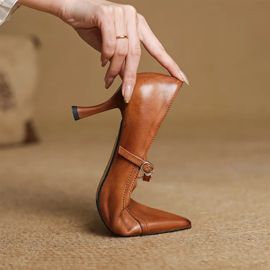 Mirella Genuine Leather Heels