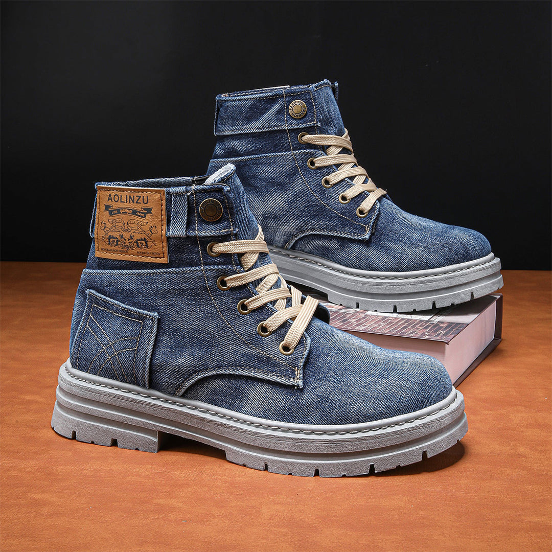 Midtown Grit Denim Boots
