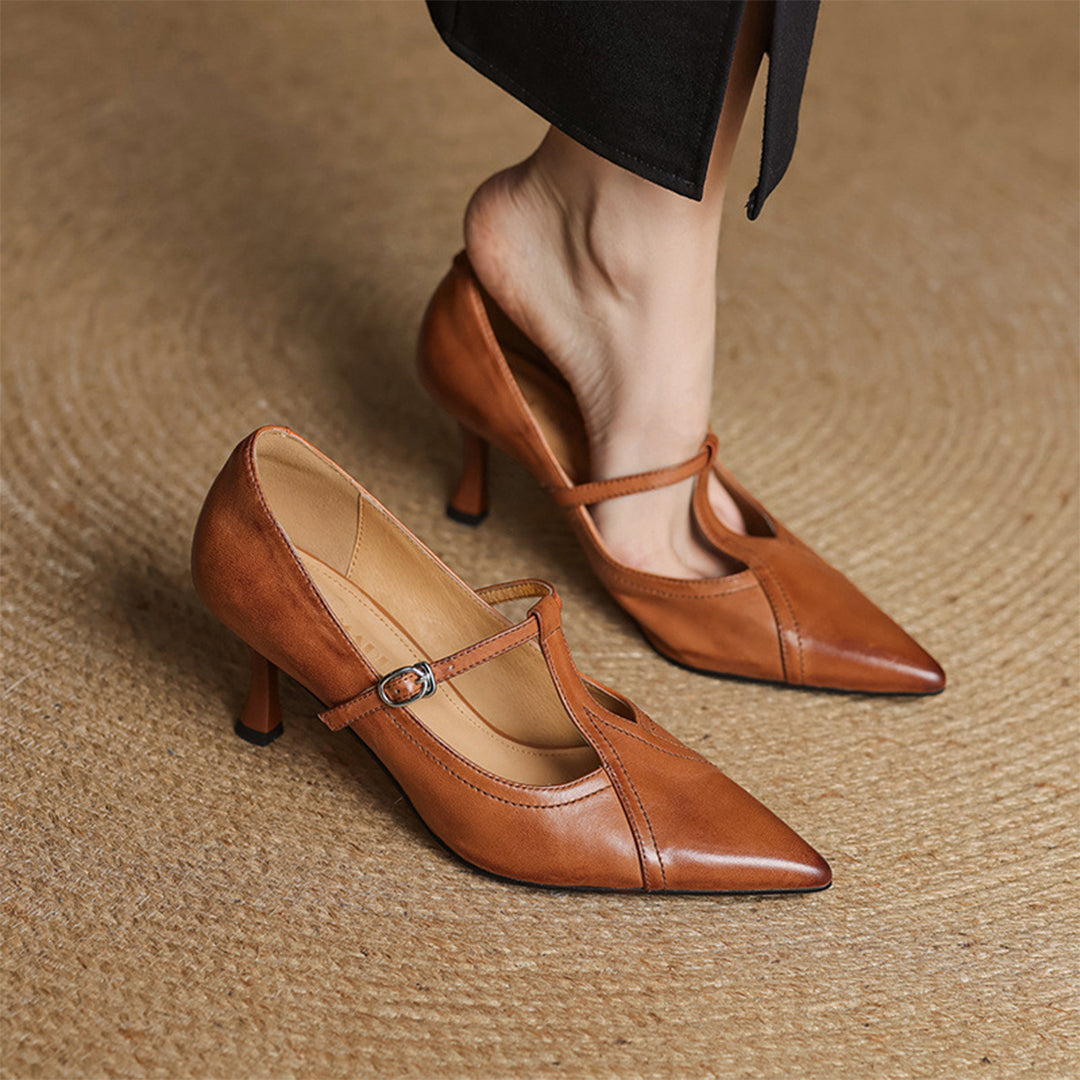 Mirella Genuine Leather Heels