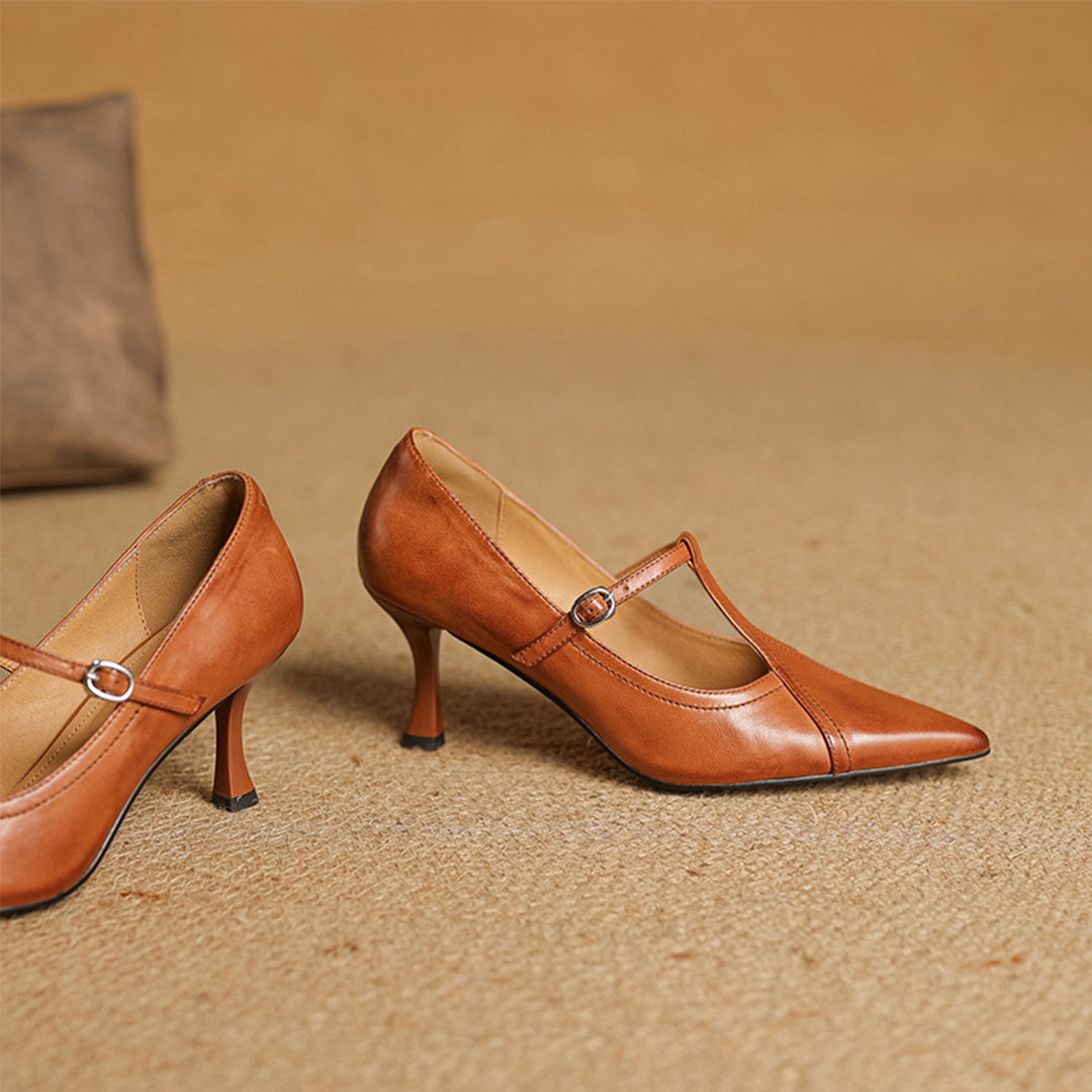 Mirella Genuine Leather Heels