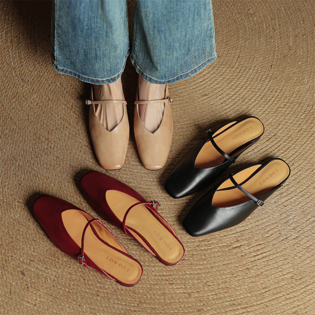 Vera Leather Mules