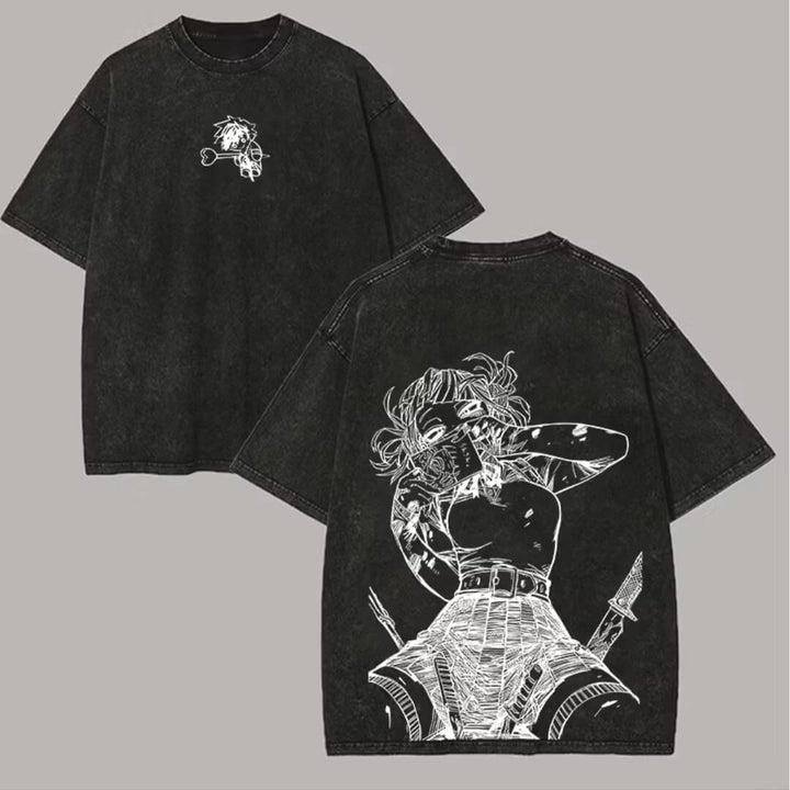 Himiko Toga Printed Washed T-Shirt