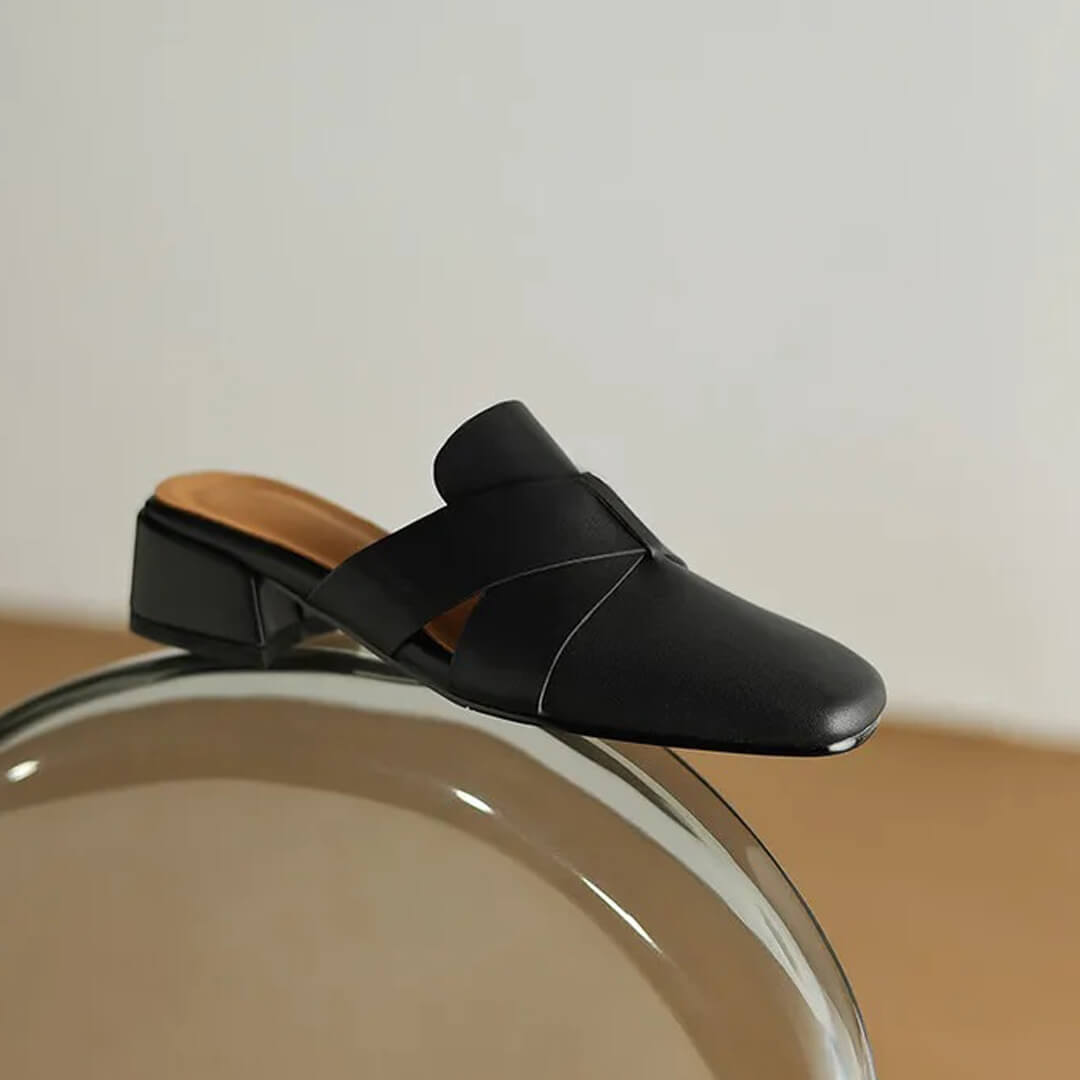 Mirela Genuine Leather Mules