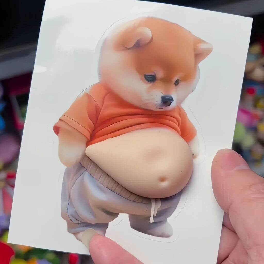Chubby Shiba Silicone Sticker