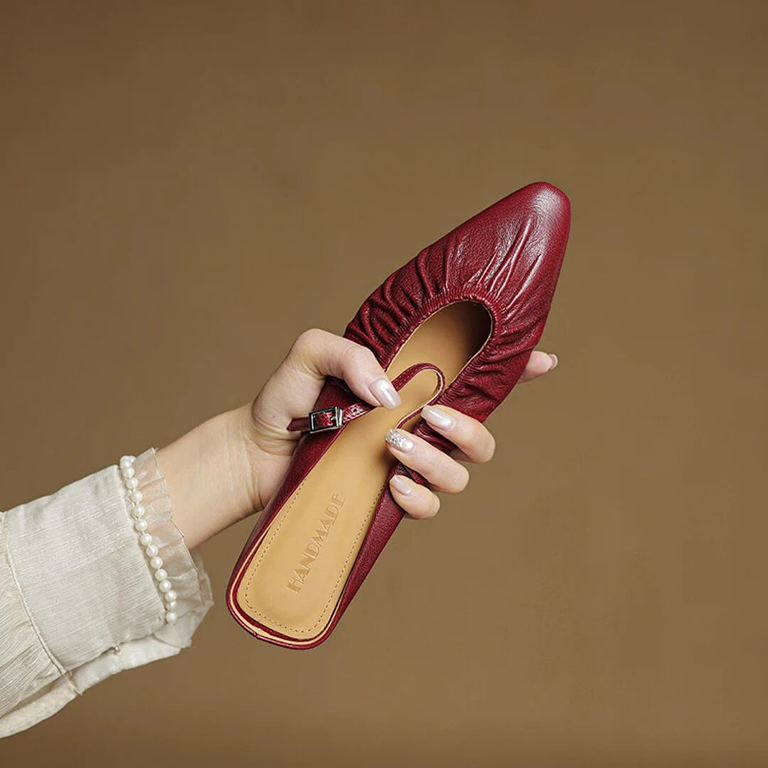 Velara Genuine Leather Mules