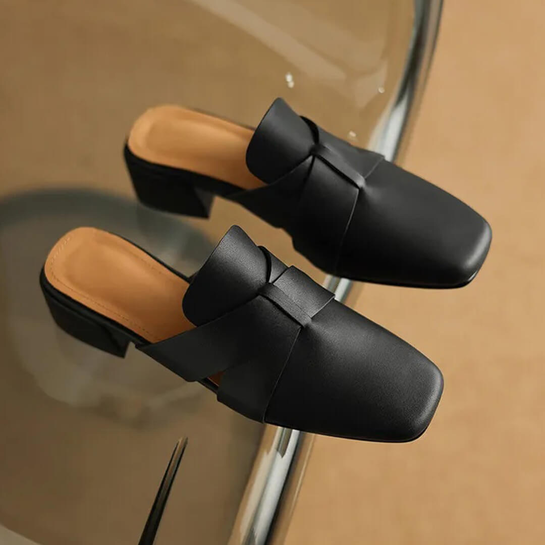 Mirela Genuine Leather Mules