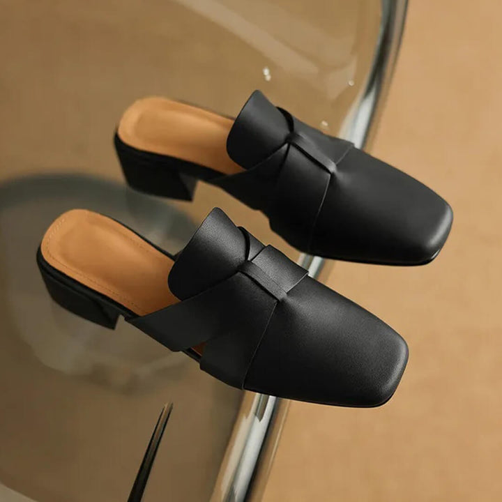 Mirela Genuine Leather Mules
