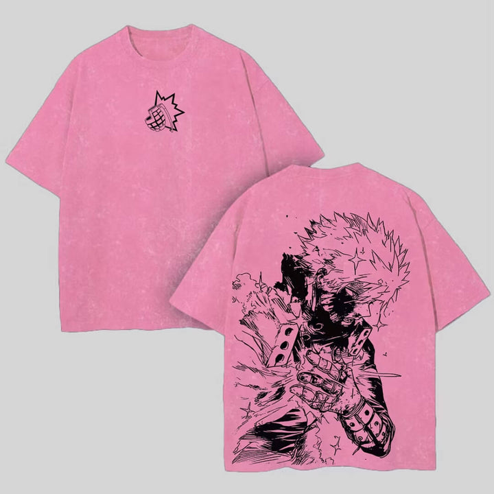 Katsuki Bakugo Printed Unisex Washed T-Shirt