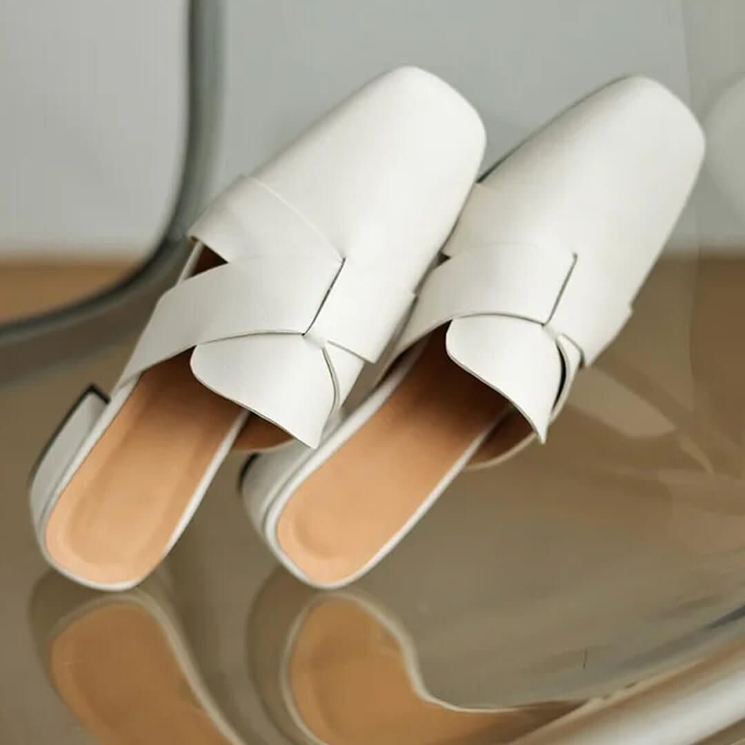 Mirela Genuine Leather Mules