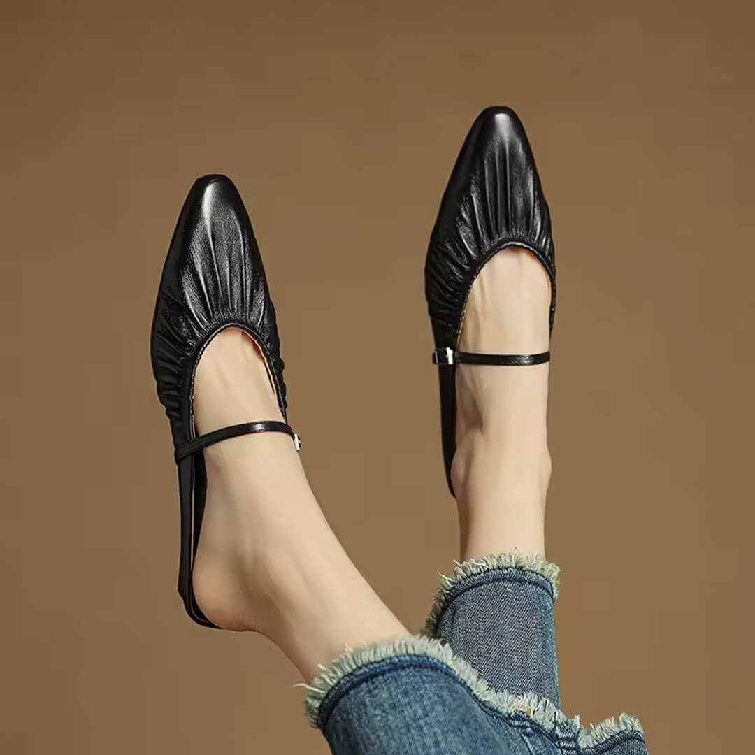 Velara Genuine Leather Mules