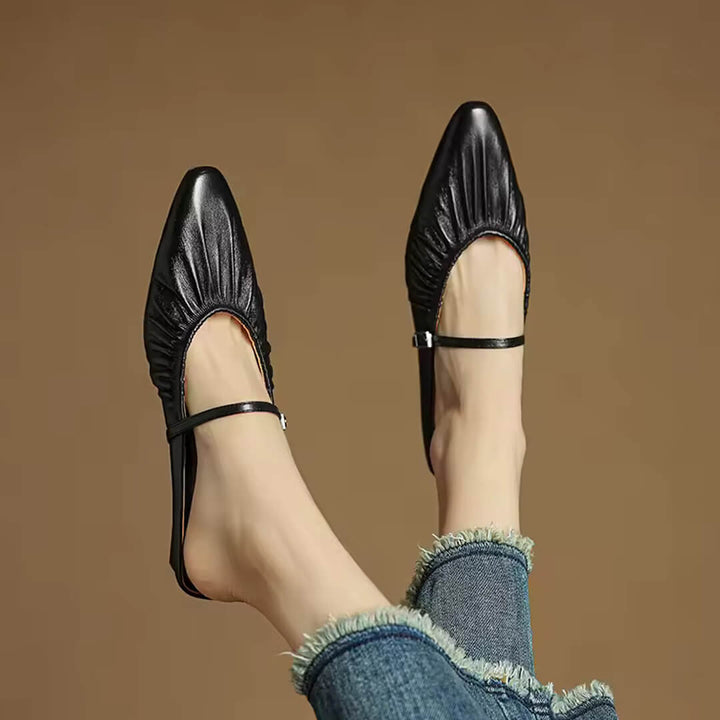 Velara Genuine Leather Mules