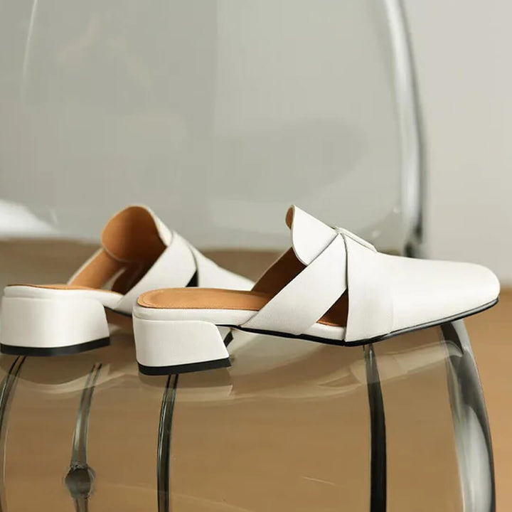 Mirela Genuine Leather Mules