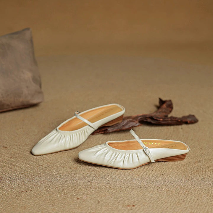 Velara Genuine Leather Mules