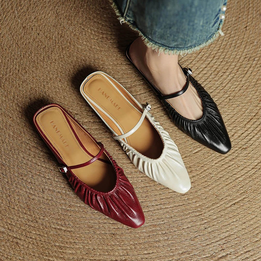 Velara Genuine Leather Mules