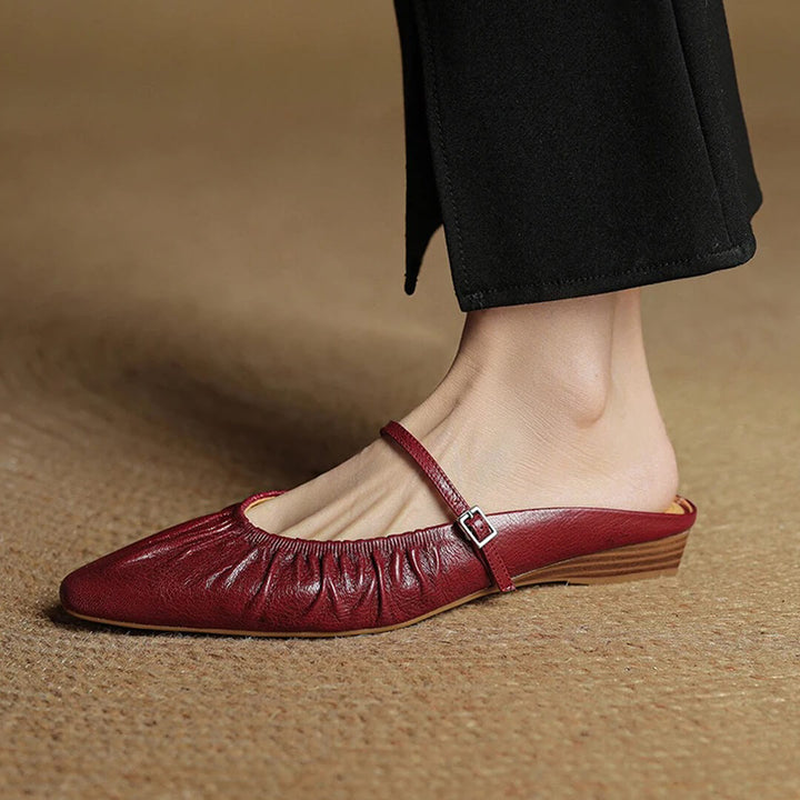 Velara Genuine Leather Mules