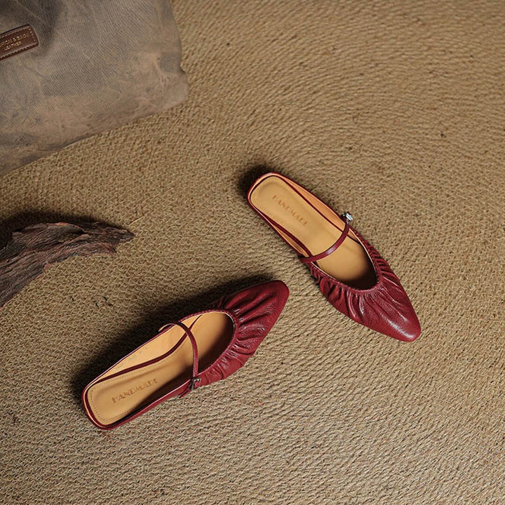 Velara Genuine Leather Mules