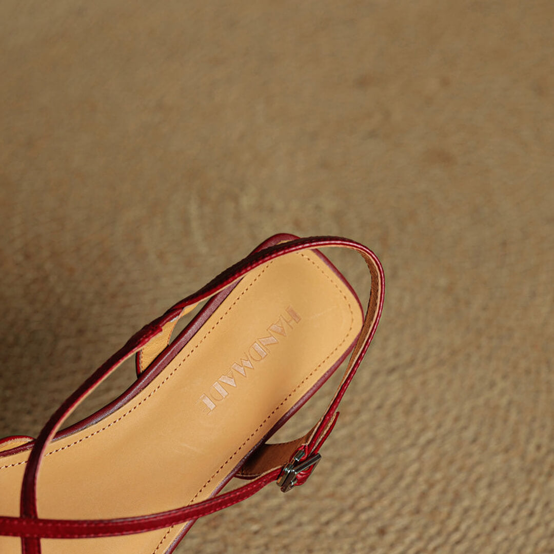 Fiora Genuine Leather Slingbacks