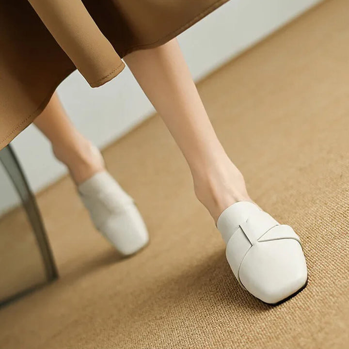 Mirela Genuine Leather Mules