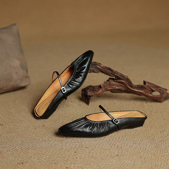 Velara Genuine Leather Mules