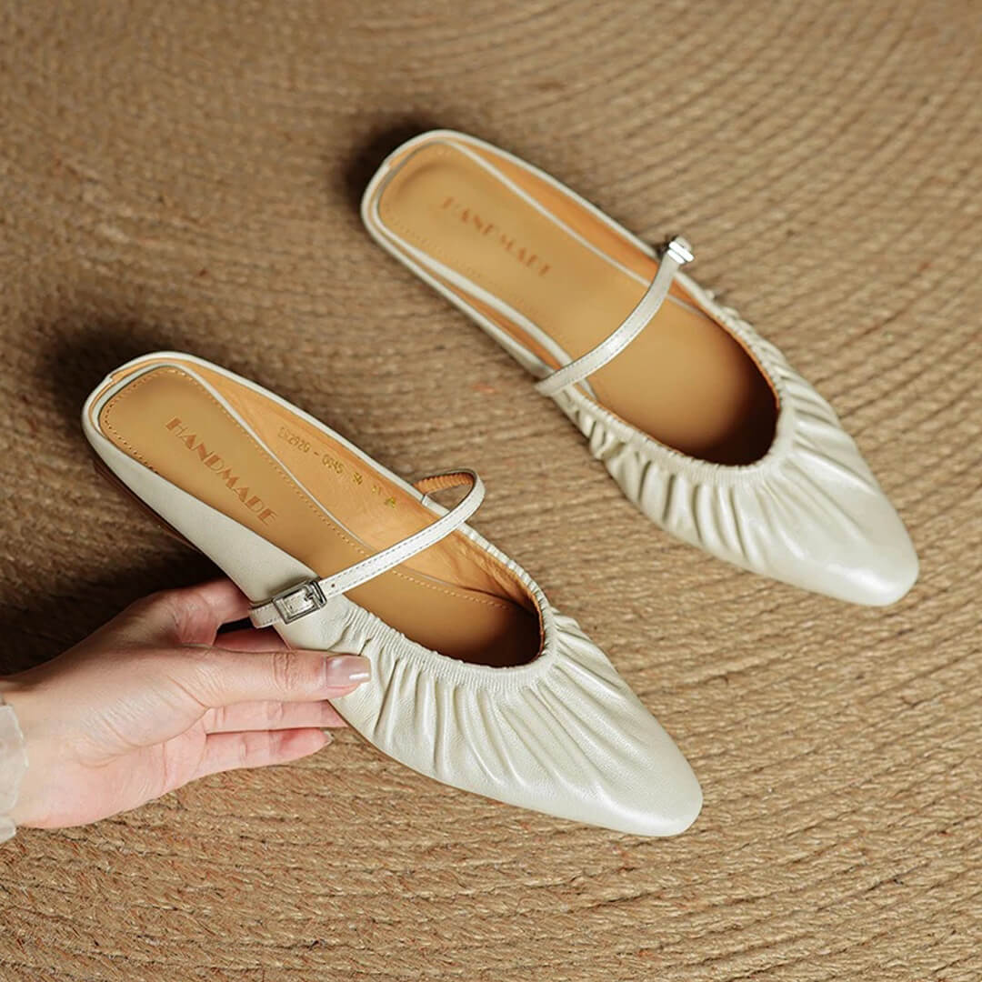 Velara Genuine Leather Mules