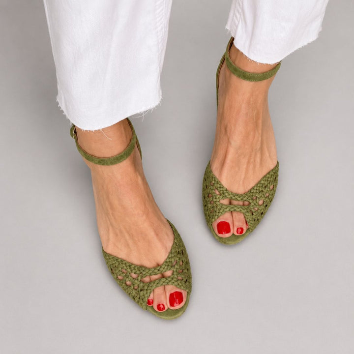 Alghero Woven Peep-Toe Women’s Sandals