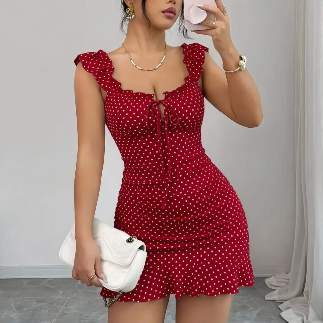 Ines Polka-Dot Dress