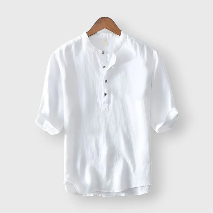 Luca Short Sleeve Linen Blend Shirt