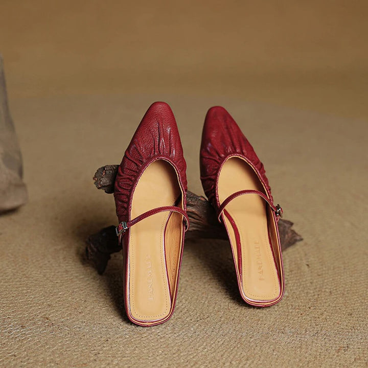 Velara Genuine Leather Mules