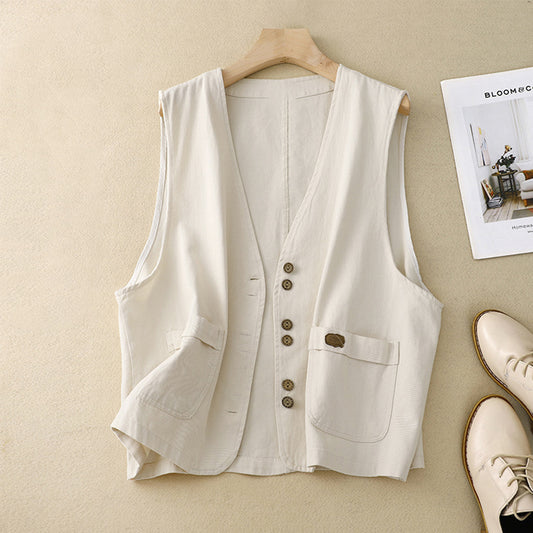 Renna Linen Blend Vest