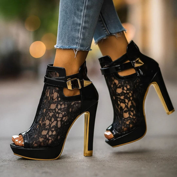 Elara Lace Heels