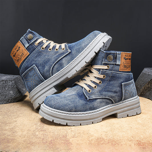 Midtown Grit Denim Boots