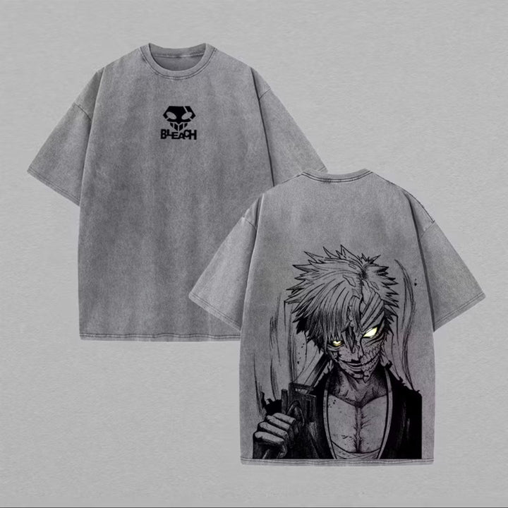 Bleach Ichigo Kurosaki Printed Unisex Washed T-Shirt