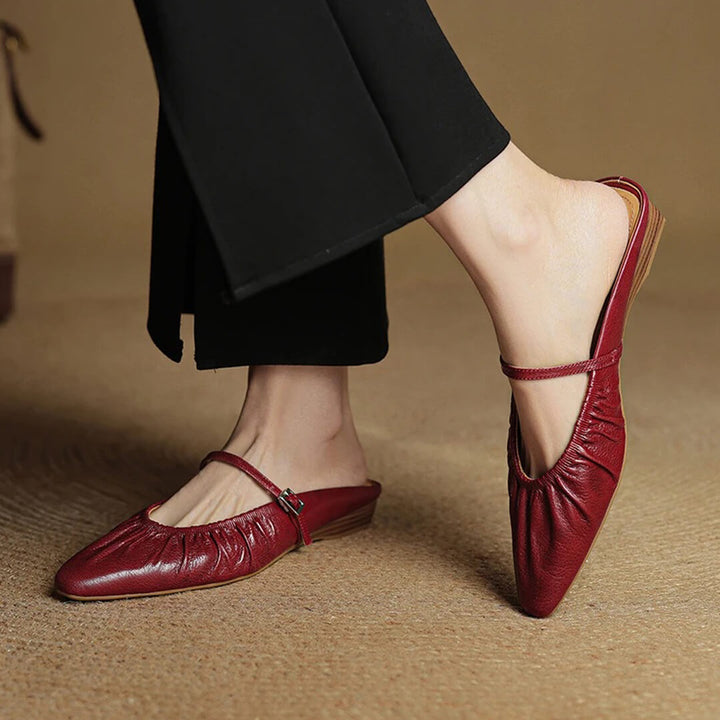 Velara Genuine Leather Mules