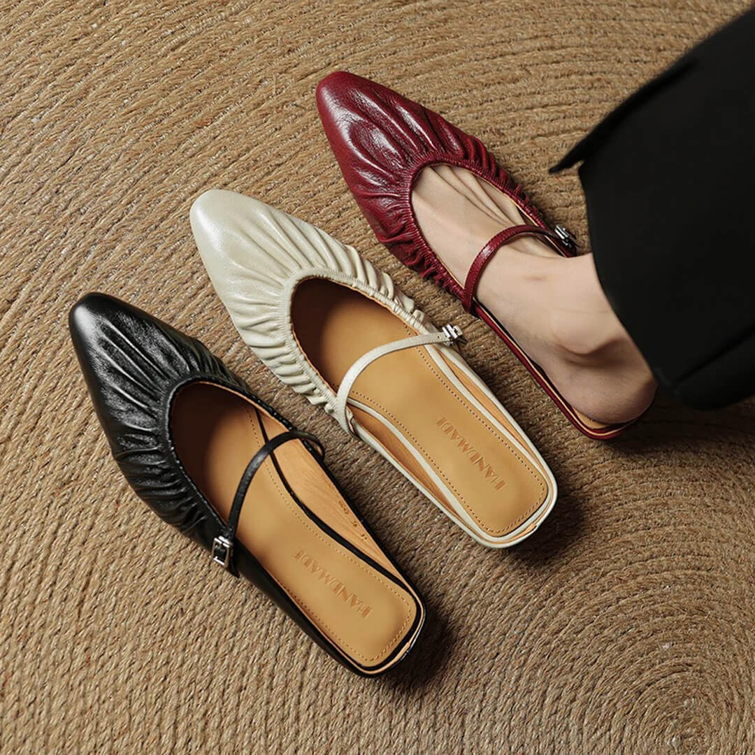 Velara Genuine Leather Mules