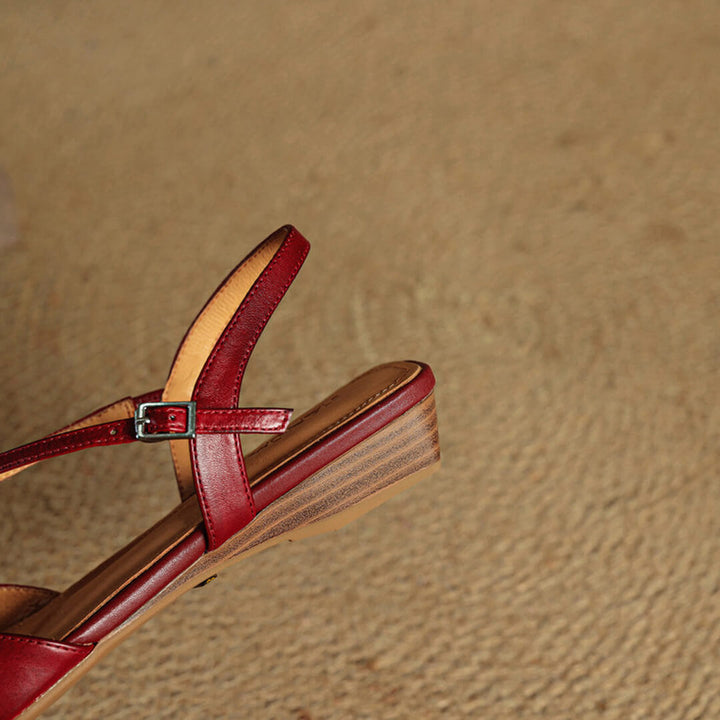 Fiora Genuine Leather Slingbacks