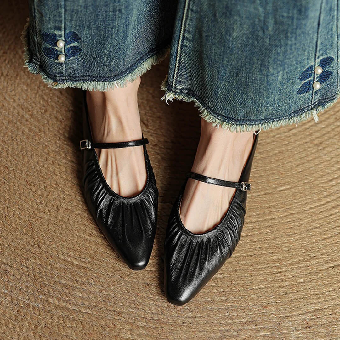 Velara Genuine Leather Mules