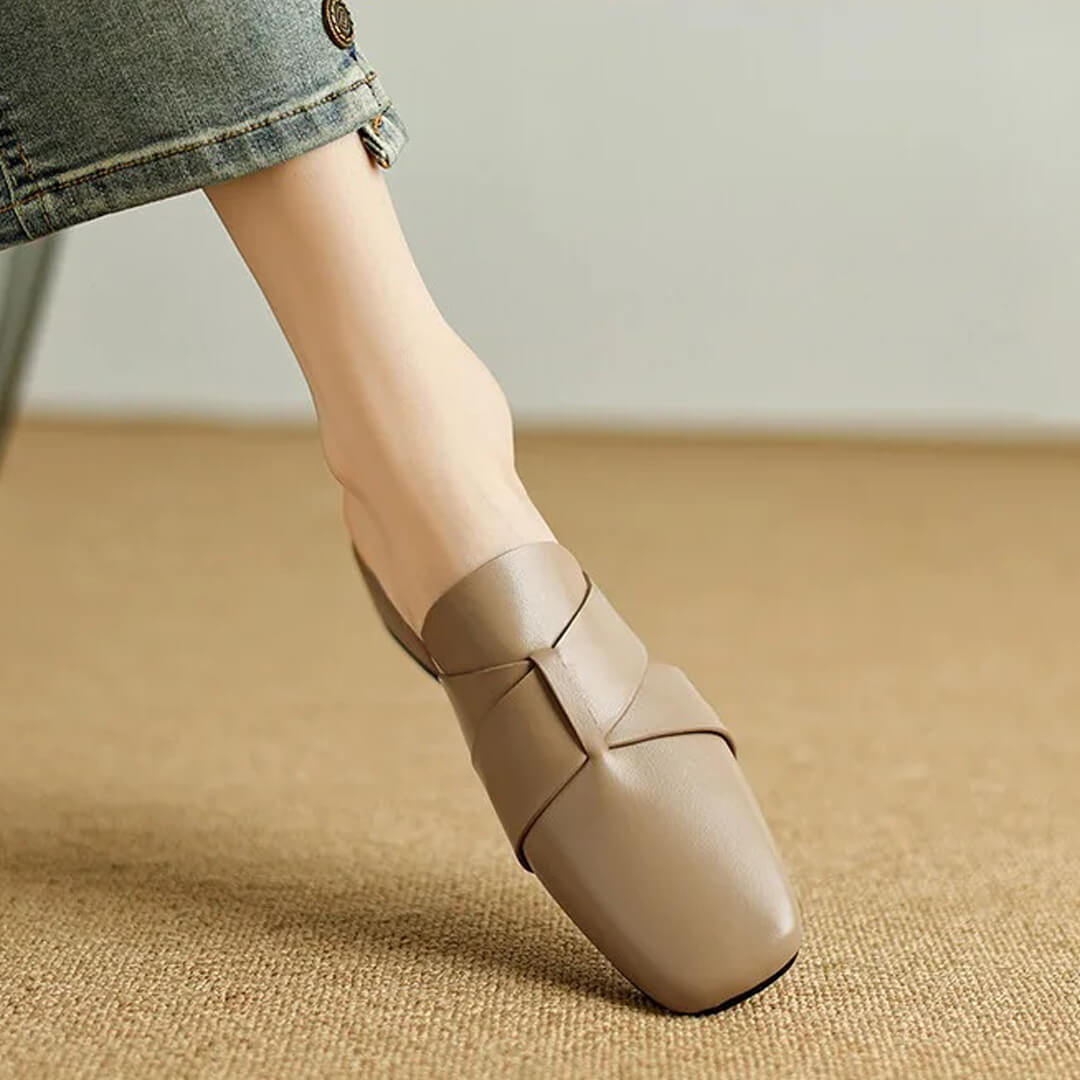 Mirela Genuine Leather Mules