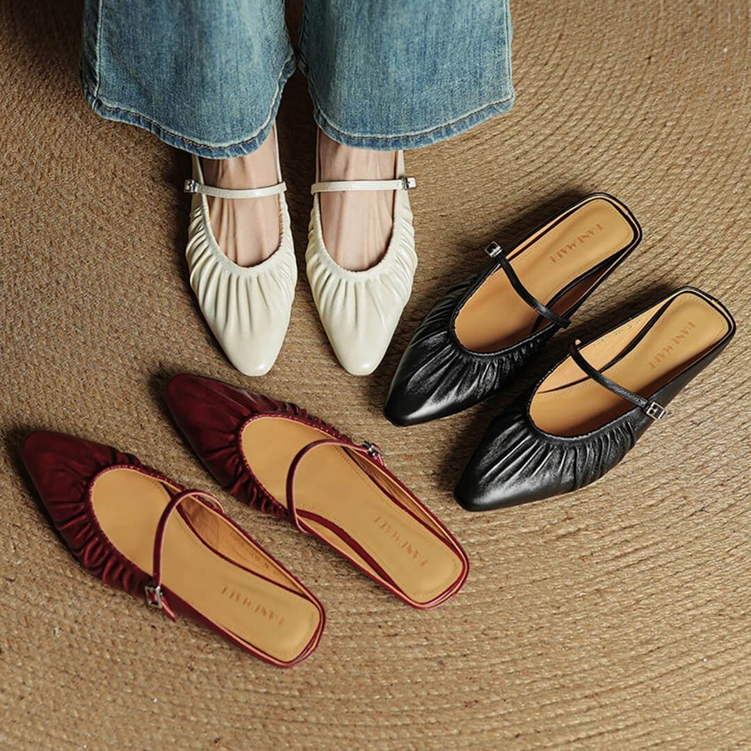 Velara Genuine Leather Mules