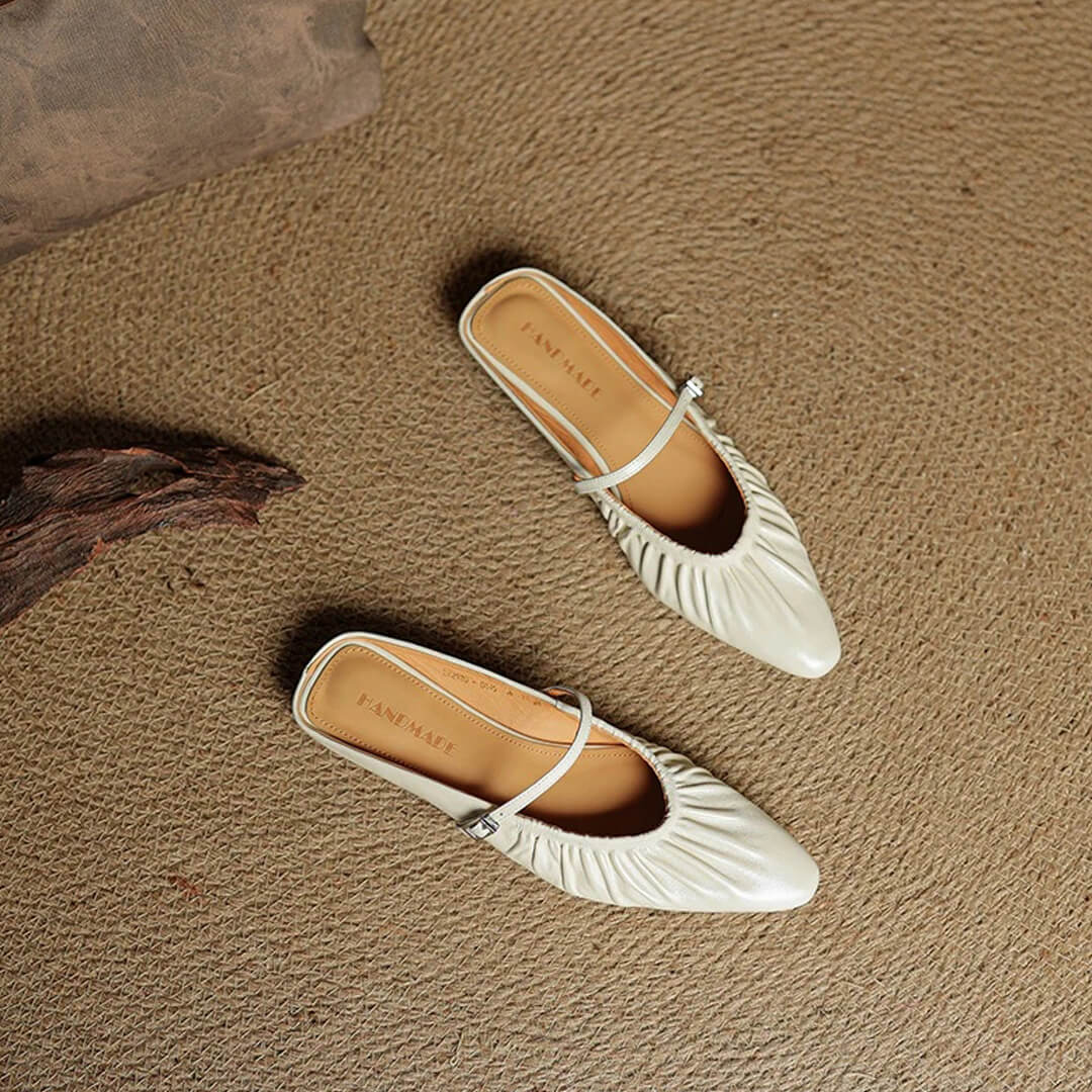 Velara Genuine Leather Mules
