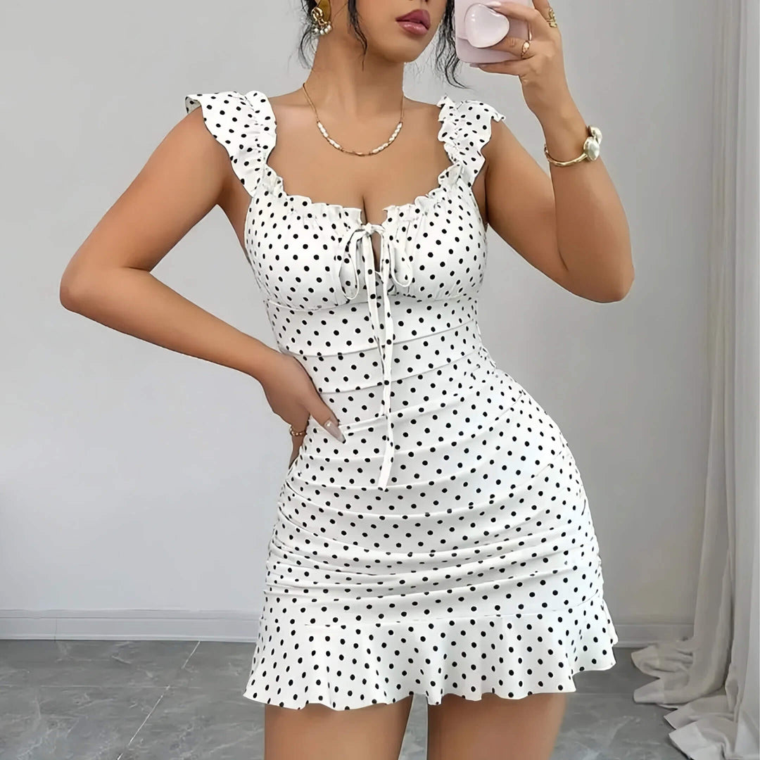 Ines Polka-Dot Dress