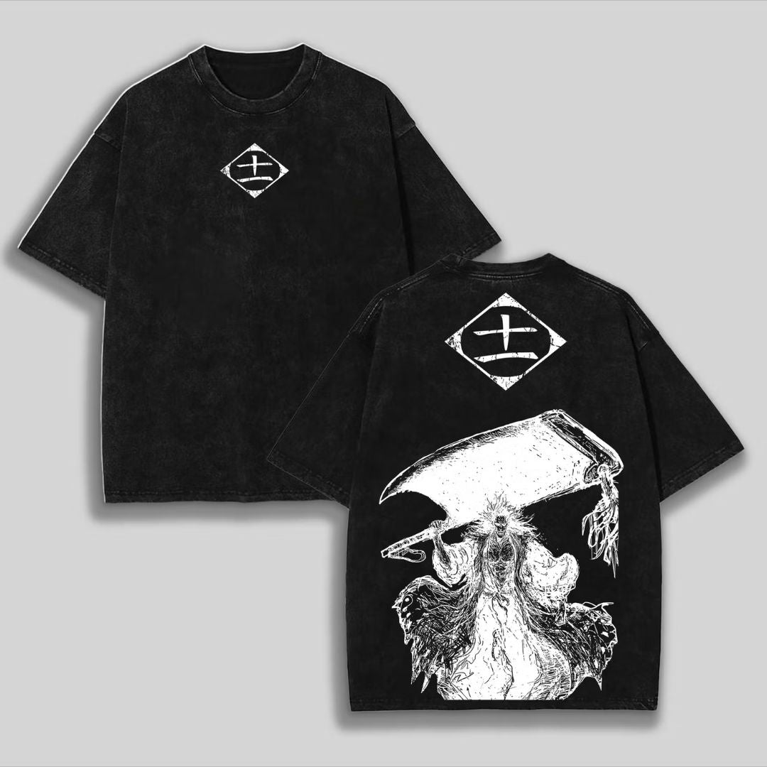 Bleach Kenpachi Zaraki Printed Unisex Washed T-Shirt