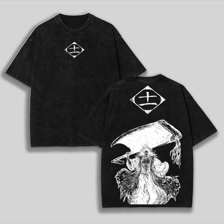 Bleach Kenpachi Zaraki Printed Unisex Washed T-Shirt