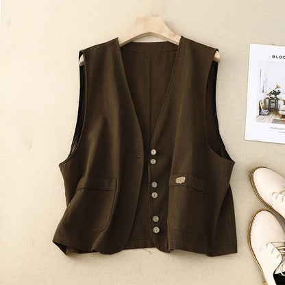 Renna Linen Blend Vest