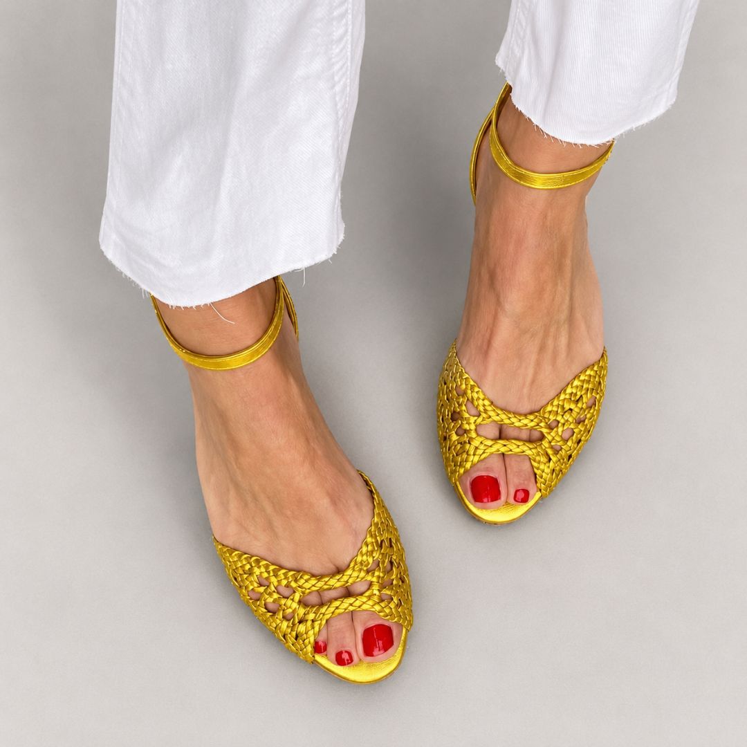 Alghero Woven Peep-Toe Women’s Sandals