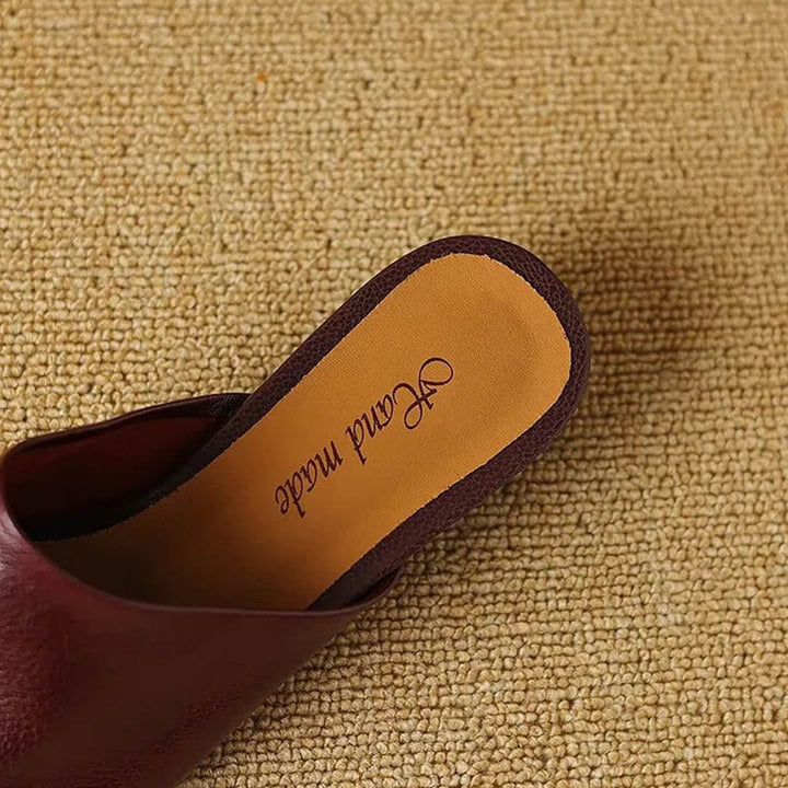 Evala Genuine Leather Mules