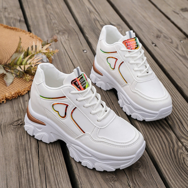 Bianca Heart Platform Sneakers