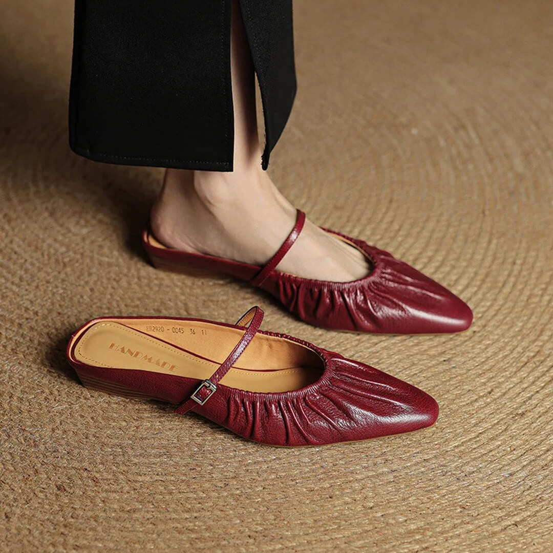 Velara Genuine Leather Mules
